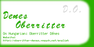 denes oberritter business card
